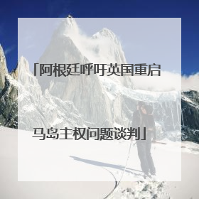 阿根廷呼吁英国重启马岛主权问题谈判