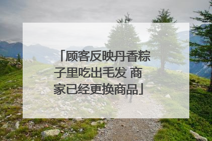 顾客反映丹香粽子里吃出毛发 商家已经更换商品