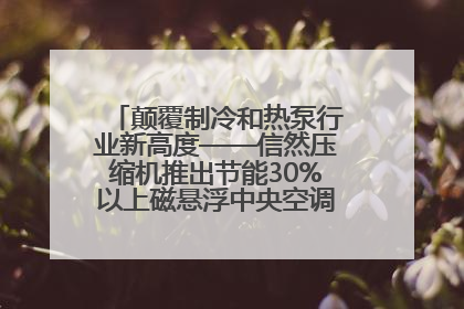 颠覆制冷和热泵行业新高度——信然压缩机推出节能30%以上磁悬浮中央空调和磁悬浮热泵