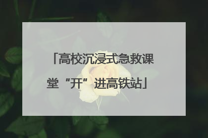 高校沉浸式急救课堂“开”进高铁站