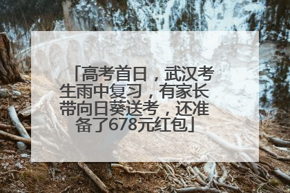 高考首日，武汉考生雨中复习，有家长带向日葵送考，还准备了678元红包