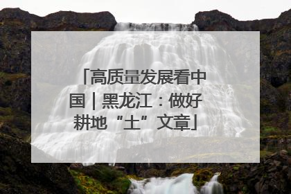 高质量发展看中国｜黑龙江：做好耕地“土”文章