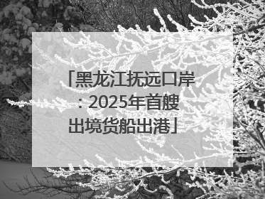 黑龙江抚远口岸：2025年首艘出境货船出港