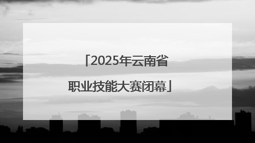 2025年云南省职业技能大赛闭幕