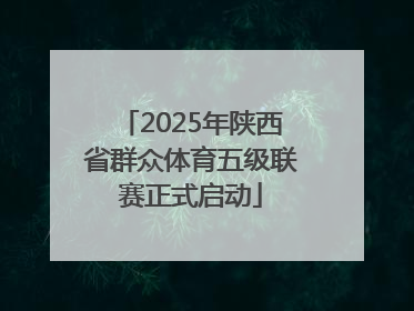 2025年陕西省群众体育五级联赛正式启动