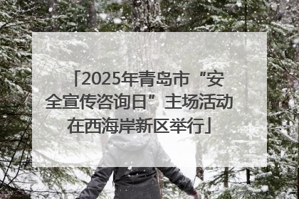 2025年青岛市“安全宣传咨询日”主场活动在西海岸新区举行