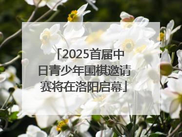 2025首届中日青少年围棋邀请赛将在洛阳启幕