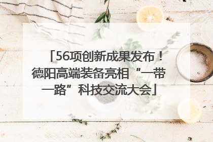 56项创新成果发布！德阳高端装备亮相“一带一路”科技交流大会