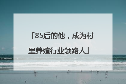 85后的他，成为村里养殖行业领路人