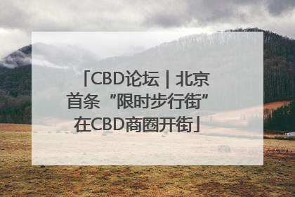 CBD论坛｜北京首条“限时步行街”在CBD商圈开街