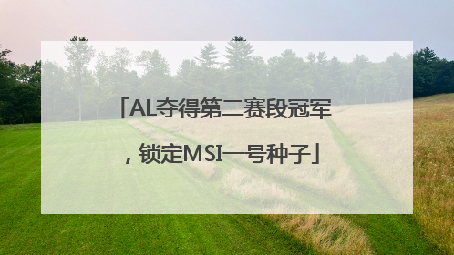 AL夺得第二赛段冠军，锁定MSI一号种子